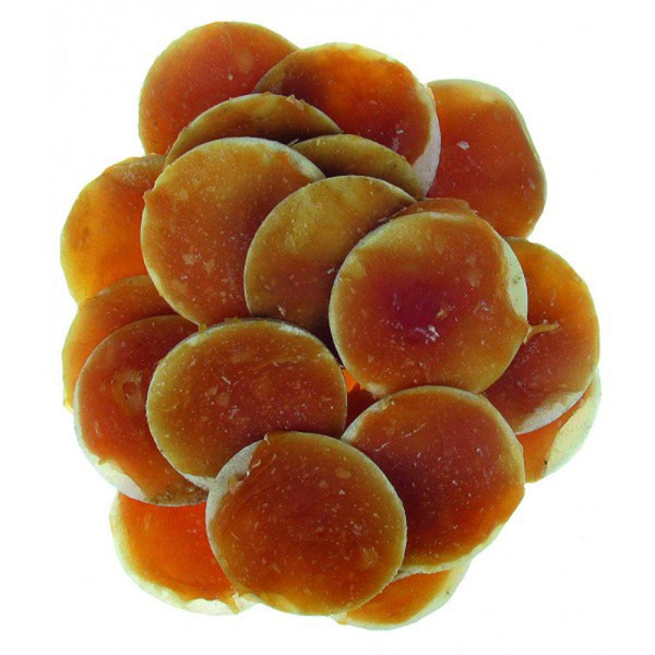 Ласощі для собак TETRAPET Baff, чіпси з сиром'ятної шкіри та м'яса курки, 6 см / 10-13 г