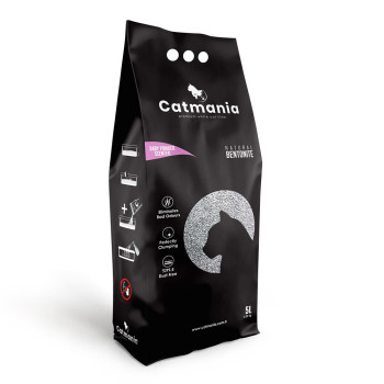 Катманія Catmania бентонітовий наповнювач з ароматом дитячої присипки для котячих туалетів, рожевий, 5 л