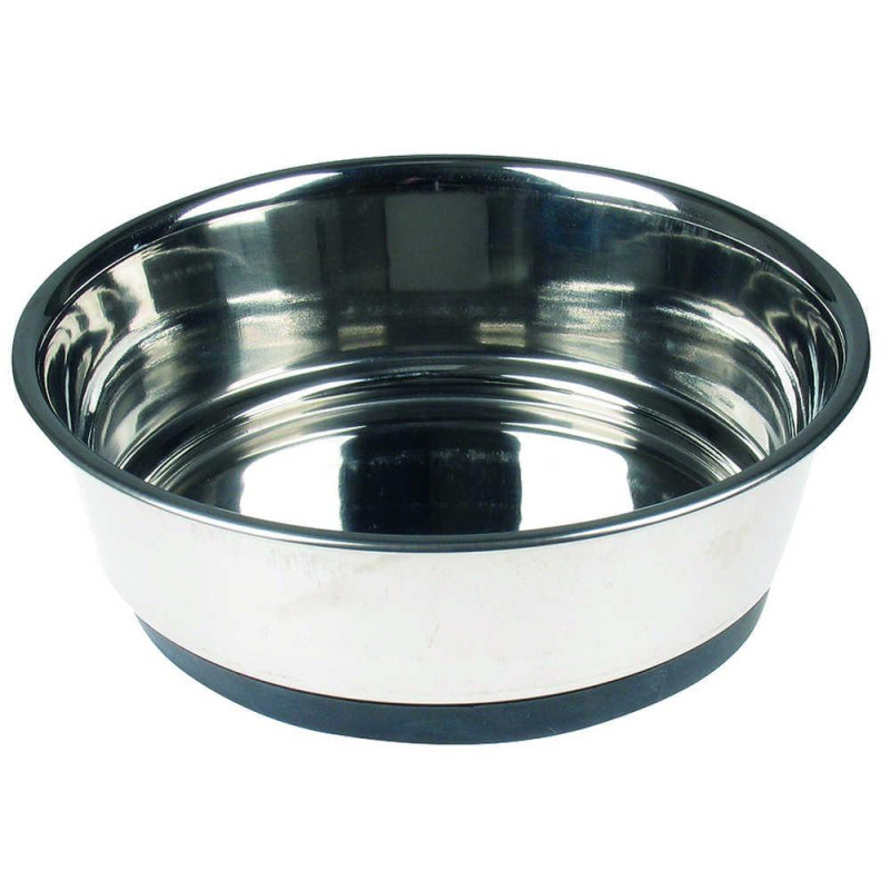Миска TETRAPET з нержавіючої сталі із силіконовим дном, 0,90л /17 см