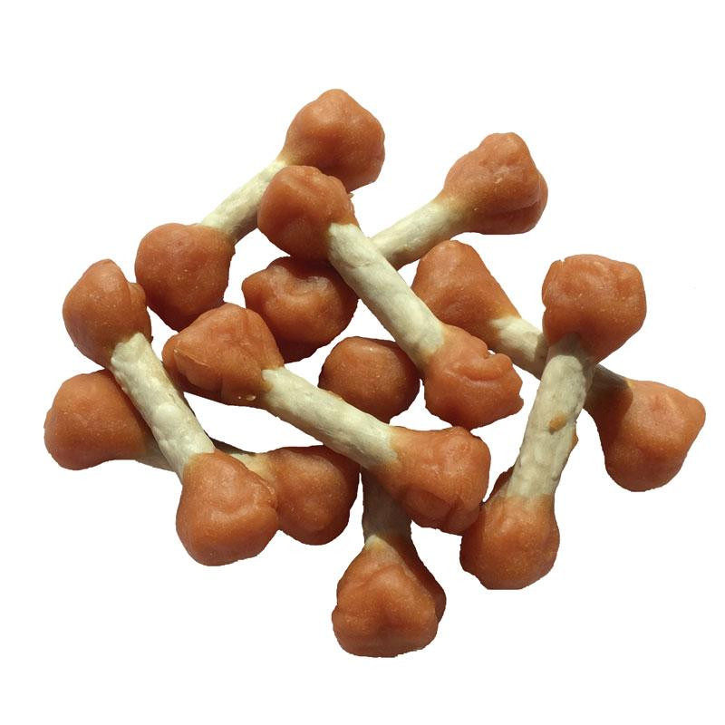 Гантельки з м'ясом курки на пресованій кістці з сиром'ятної шкіри, в тубі (≈36-40шт/ 500 г, 24шт/ящ.