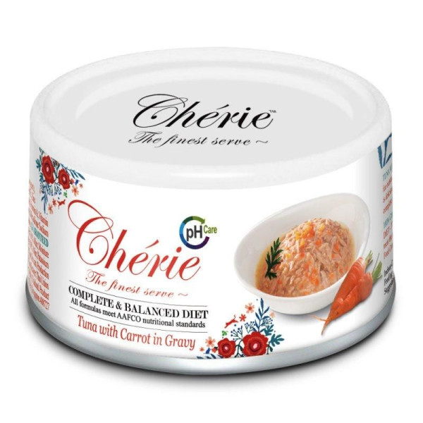 Cherie Urinary Care Tuna &amp; Carrot тунець і морква в соусі, вологий корм для підтримки сечовивідних шляхів у котів, 80 гр (CHT17503)