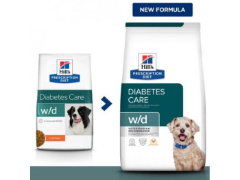 Хілс Hill's PD Canine W/D Diabetes Care лікувальний корм для дорослих собак при цукровому діабеті, ожирінні, 10 кг (605859)
