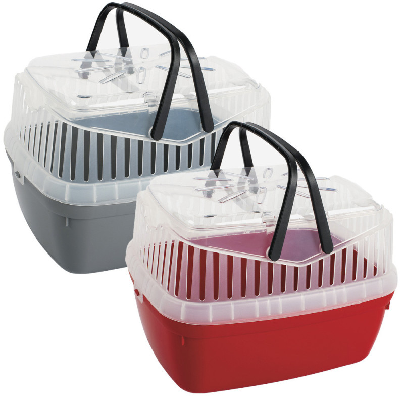 Переноска MPS для гризунів PORTOBELLO, 30x23x21cm  сіра або червона