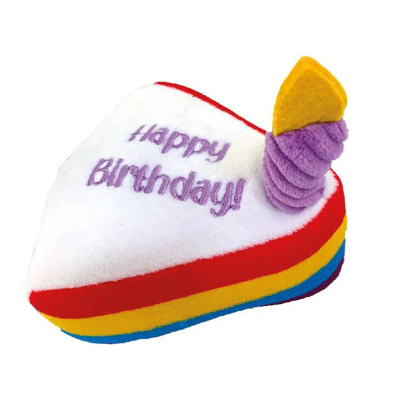 Іграшка для собак CROCI плюшева шматок торту з днем народження Party Cake, 12,5*11,5*11 см