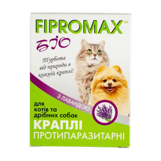 Краплі SUPREMO FIPROMAX БІО для котів і дрібних собак 1мл - 2 піп./уп.