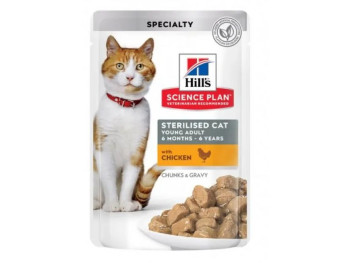 Хілс Hill SP Feline Young Adult Sterilised Turkey Pouches вологий корм для стерилізованих кішок, 85 гр, пауч (604013)