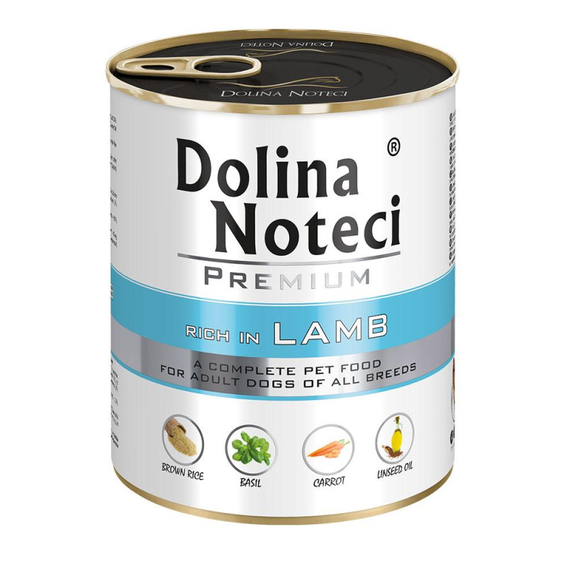 Корм конс.Dolina Noteci Premium  для собак з ягнятиною, 800 гр