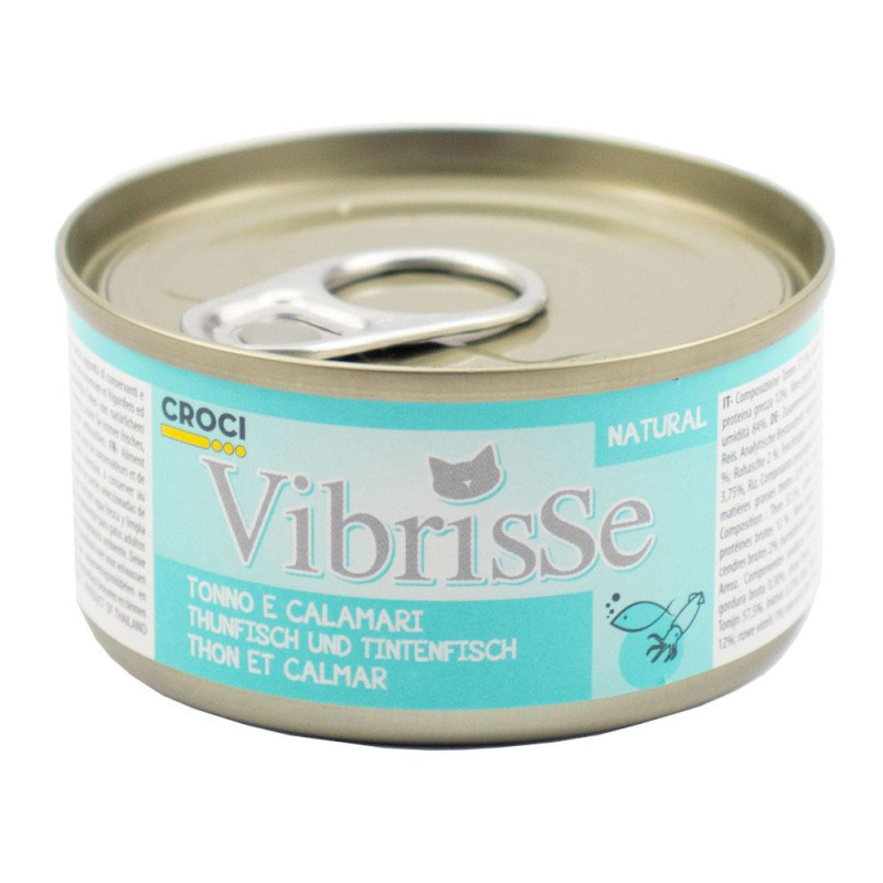 Конс. для котів CROCI VIBRISSE, тунець/кальмар, 70 г