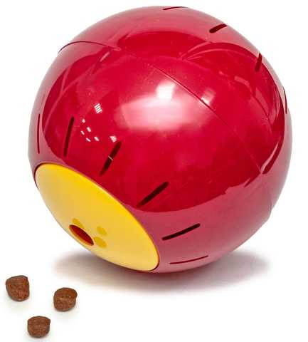 Куля-м'яч Georplast RollingBall 12,5 см з отвором, іграшка для частування собак і котів сухим кормом (10195)