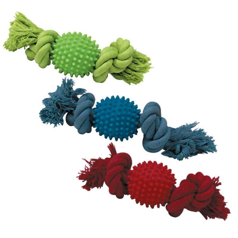 Іграшка для собак CROCI CaniAMici шип. м'яч з канатом, гума, 25 см