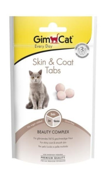 Вітаміни GimCat Every Day Skin &amp; Coat таблетки для покращення шкіри та вовни кішок, , 40 гр