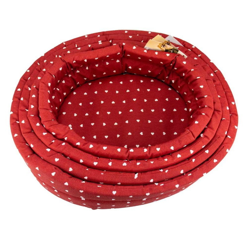 Набір лежанок CROCI Sogno, червоний, 4 розміру (40-45-50-55 cm)