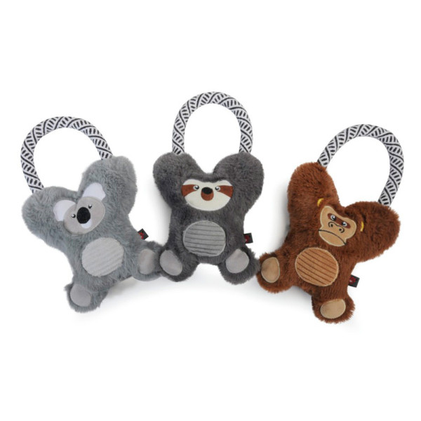 Іграшка для собак CAMON горила, коала, лінивець  плюшеві з пищалкою, 20 см