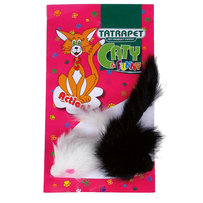 Іграшка для котів TETRAPET Caty funny, плюшеві мишки 6 см/2шт