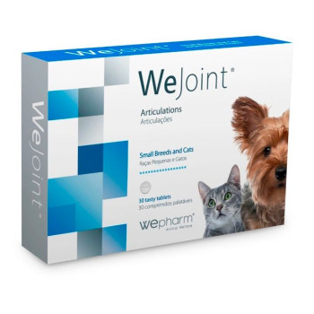 WeJoint Small Breed &amp; Cats S хондропротектор для підтримки здоров'я суглобів, хрящової тканини у дрібних собак та кішок, 30 таблеток