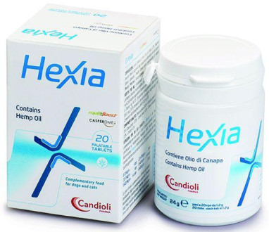 Гексія Кандіолі Hexia Candioli знеболювальна добавка при запаленнях суглобів у собак і кішок, 20 таблеток (PAE3295)