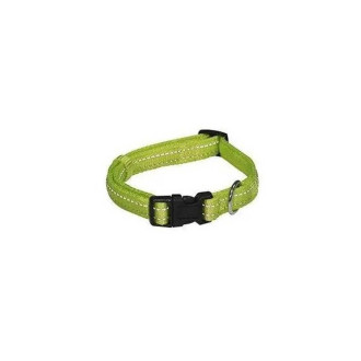 Нашийник CROCI SOFT REFLECTIVE, світловідбиваючий, м'який, зелений, нейлон, 40-65x2,5 см