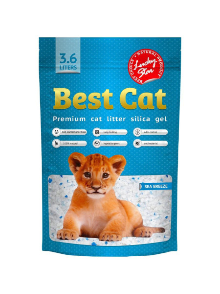 Силікагелевий наповнювач Best Cat Blue 3.6л/10 Силікагелевий наповнювач Best Cat Blue 3.6л/10