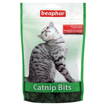 Кетніп Бітц Beaphar Catnip Bits ласощі, подушечки з котячою м'ятою для котів і кошенят, 150 гр (13249)