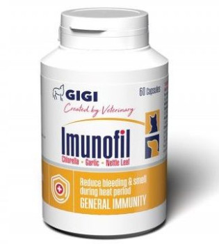 Імунофіл Gigi Imunofil для зміцнення імунітету у собак і кішок, 60 капсул