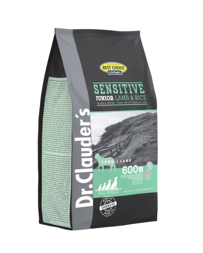 Dr.Clauder's Sensitive Junior Lamb &amp; Rice сухий корм для цуценят всіх порід із чутливим травленням, 4 кг