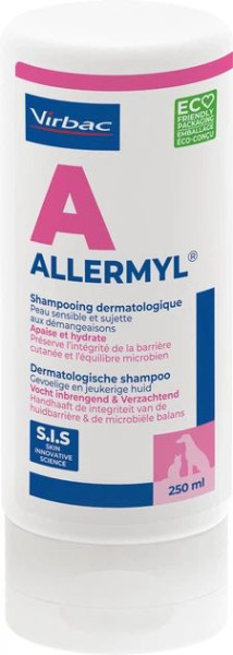 Алерміл Virbac Allermyl shampoo протиалергенний шампунь для кішок і собак, 200 мл