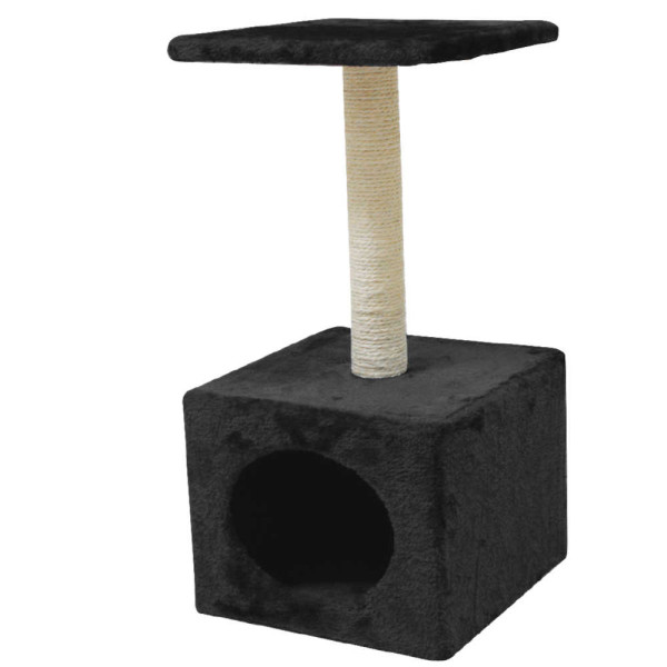 Дряпка з полицею на будиночку Croci Hamburg Black 30*30*60 см для котів, колір чорний (C6020855) Дряпка з полицею на будиночку Croci Hamburg Black 30*30*60 см для котів, колір чорний (C6020855)