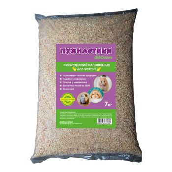 Пухнастики ECOcorn кукурудзяний гіпоалергенний гігієнічний наповнювач для гризунів, 7 кг
