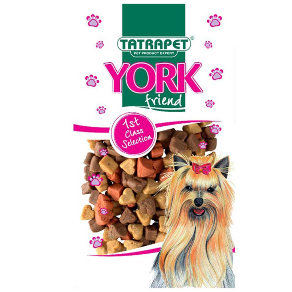 Ласощі для собак TETRAPET York, снекі-мікс з куркою, ягням, рибою, 70 г