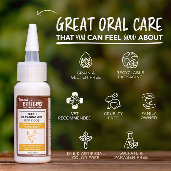 Гель TropiClean Enticers Teeth Cleaning Gel No Brush Marinated Chicken з куркою для чищення зубів у собак, 59 мл (004351) Гель TropiClean Enticers Teeth Cleaning Gel No Brush Marinated Chicken з куркою для чищення зубів у собак, 59 мл (004351)