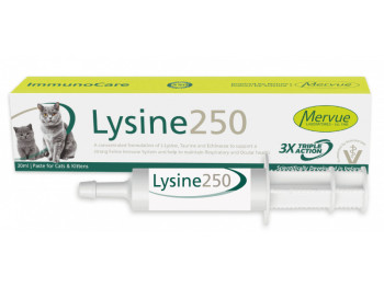 Лізин Mervue Lysine 250, паста для підтримання імунітету в разі вірусних захворювань у котів, 30 мл (0210202304)