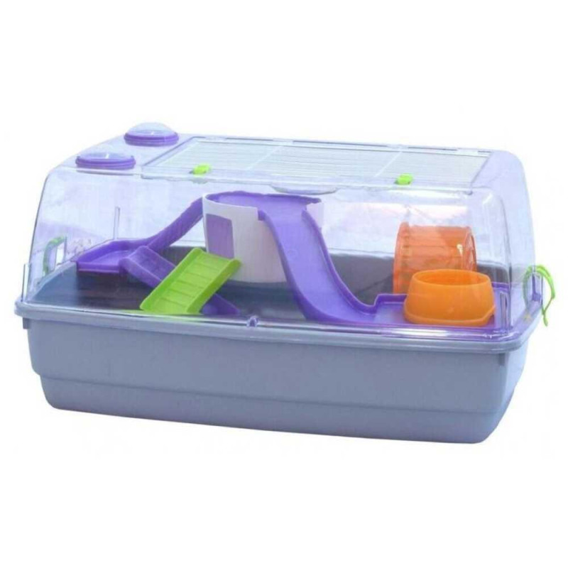 Вольєр для хом'яка MPS BERNIE DELUXE, 53x38x26cm (2 шт в ящ) синій або сірий піддон