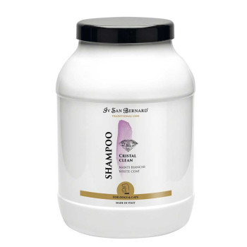 Шампунь Iv San Bernard Cristal Clean для усунення жовтих та бурих плям на шерсті собак та кішок, 3 л