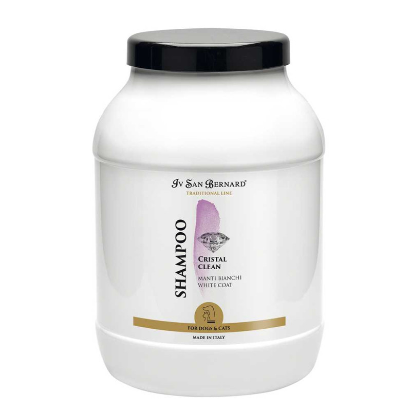 Шампунь Iv San Bernard Cristal Clean для усунення жовтих та бурих плям на шерсті собак та кішок, 3 л