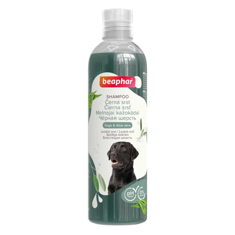 Шампунь Beaphar Shampoo for Black Dogs Sage &amp; Aloe Vera з шавлією та алое вера для собак чорного забарвлення, 250 мл (13840)