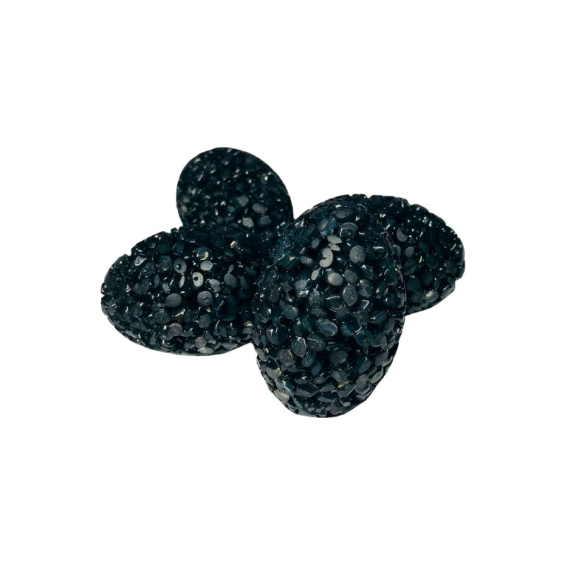 Іграшка для котів ТМ "FOX" яйце гліцеринове чорне з бубонцем, 3*4.5см, 25 шт/уп