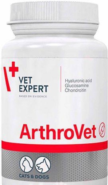 Артровет Arthrovet Vetexpert для профілактики захворювань хрящів і суглобів у собак і кішок, 90 таблеток