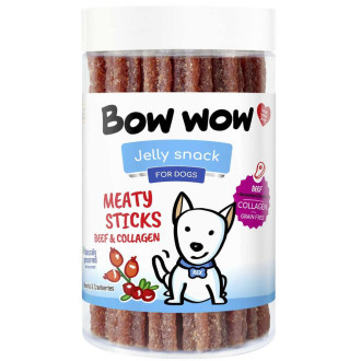 Ласощі  для собак "Bow wow" палички м'ясні з яловичини та колагену, 12 см/370 гр