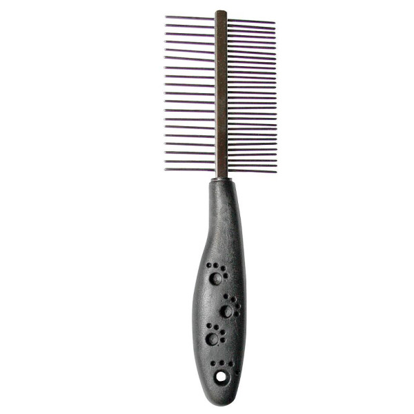 Гребінець двосторонній з пласт. ручкою TETRAPET Dog Salon, 5*17 см