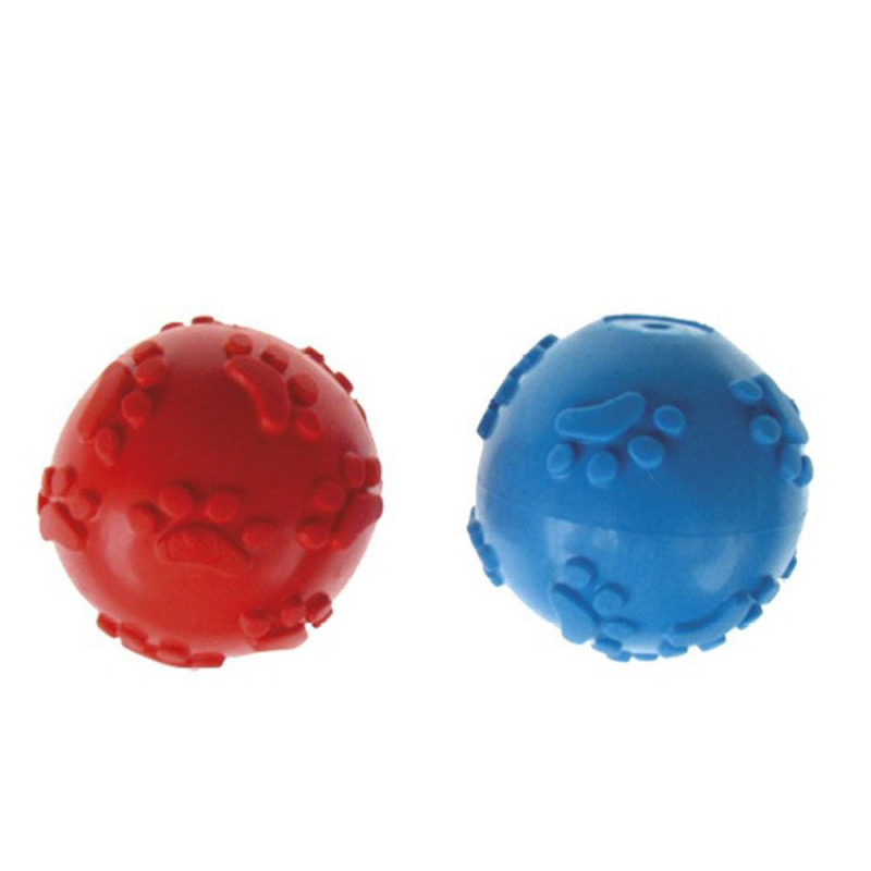 Іграшка для собак TETRAPET Dental Gum, м'ячик гумовий, пищалка, 6 см (різні кольори) лапки