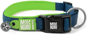 Нашийник Матрікс Зелений Лайм Max &amp; Molly Smart ID Collar Matrix Lime Green M з QR-кодом для собак, обхват шиї 34 - 55 см (214083)