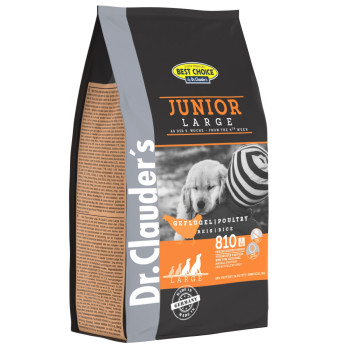 Dr.Clauder's Best Choice Junior Large сухий корм для цуценят великих та гігантських порід з 8-тижневого віку, 350 гр
