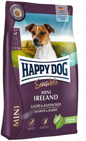 Happy Dog Sensible Mini Ireland Salmon &amp; Rabbit сухий корм з лососем та кроликом для собак малих порід, 10 кг (61221)