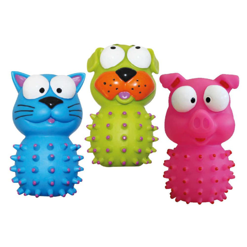 Іграшка для собак CROCI Фігурка з масажером для зубів, вініл, пищалка, 14 см