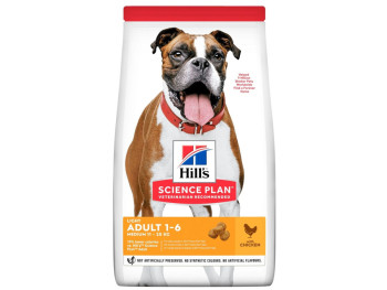 Хілс Hill's SP Canine Adult Medium Light Chicken сухий корм з куркою для собак 11-25 кг від 1 до 6 років, 14 кг (604359)