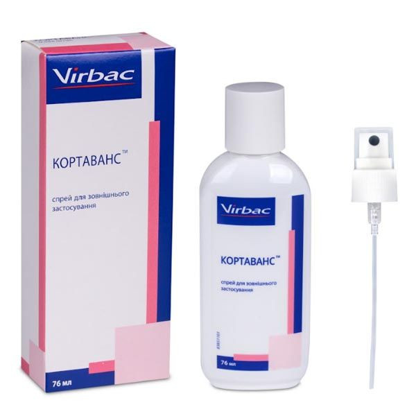 Кортаванс Virbac Cortavance спрей для лікування запальних і сверблячих дерматозів у собак, 76 мл Кортаванс Virbac Cortavance спрей для лікування запальних і сверблячих дерматозів у собак, 76 мл
