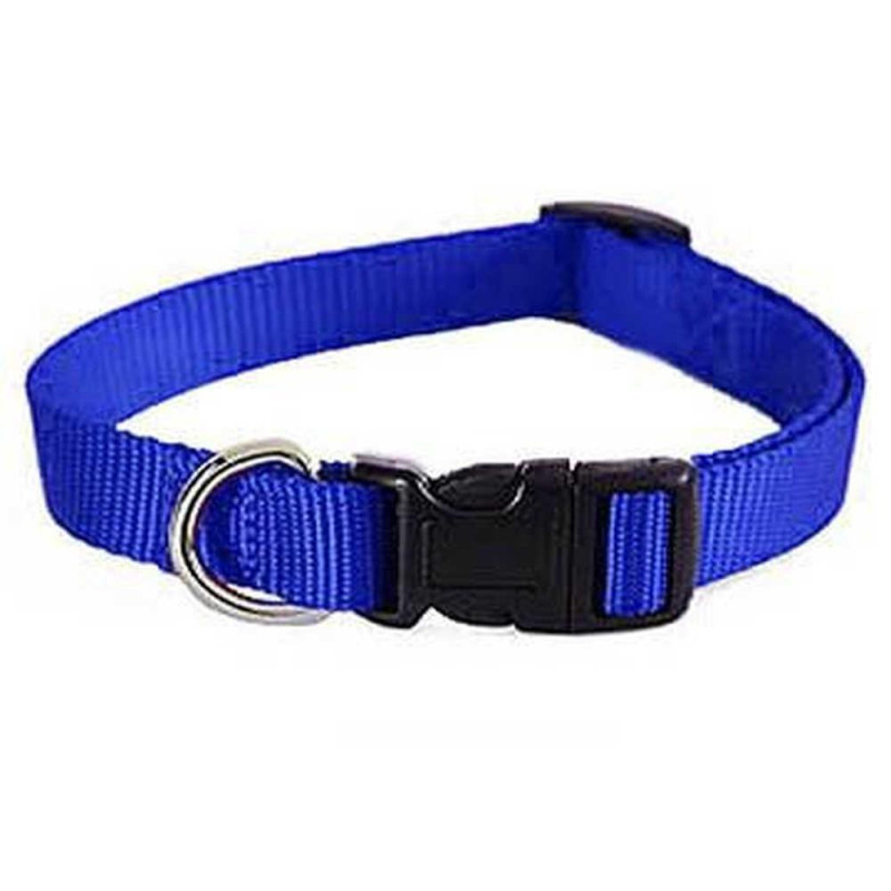 Нашийник CROCI нейлон, регульований, синій, 21-28x1 см