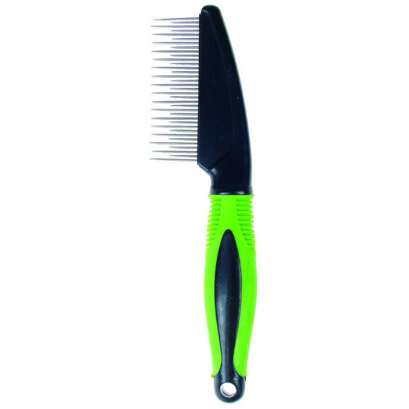 Гребінець дворядний з пласт. ручкою TETRAPET Expert, 5*21 см