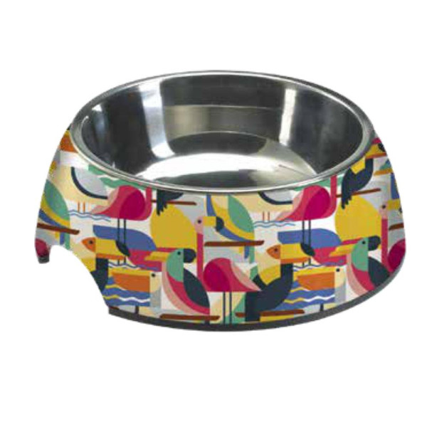 Миска CROCI MILAMINE TOUCAN, нержавіюча, гумова основа , зміна чаша 0,21л, 12 см