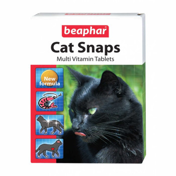 Кет Снепс Beaphar Cat Snaps вітаміни у вигляді ласощів із креветками, біотином і таурином для котів, 75 таблеток (12550)
